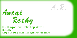 antal rethy business card